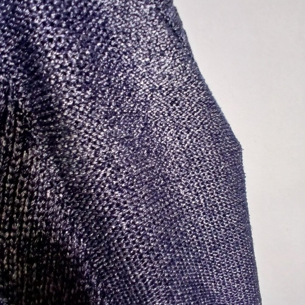 UGC Chico's Navy Blue Metallic Sleeveless Cardigan Sweater Size 3X - Picture 6 of 8